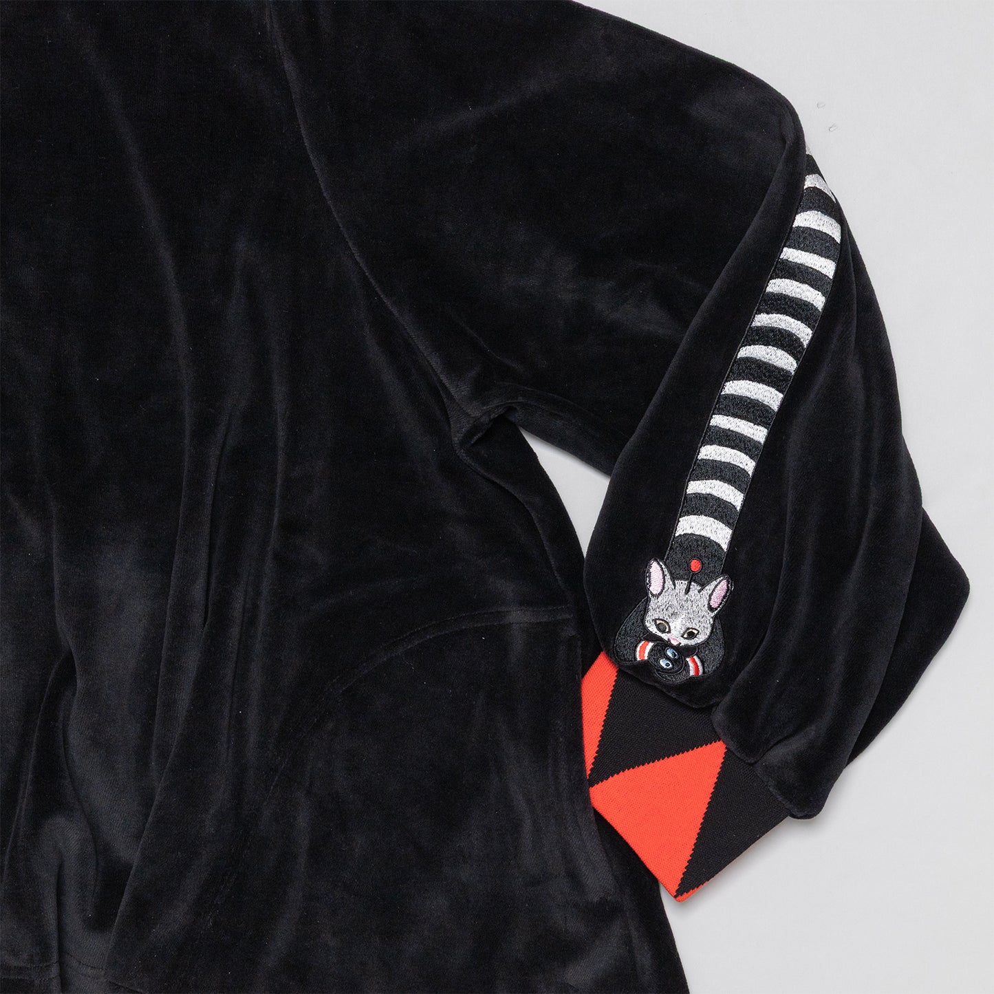 ベロアジャージ ロングギュス フレアTOPS