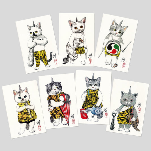 Postcard Kaminari-sama 7 types set
