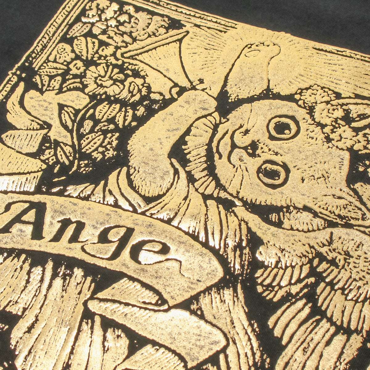 Ange　ロンT（BK）　箔プリント
