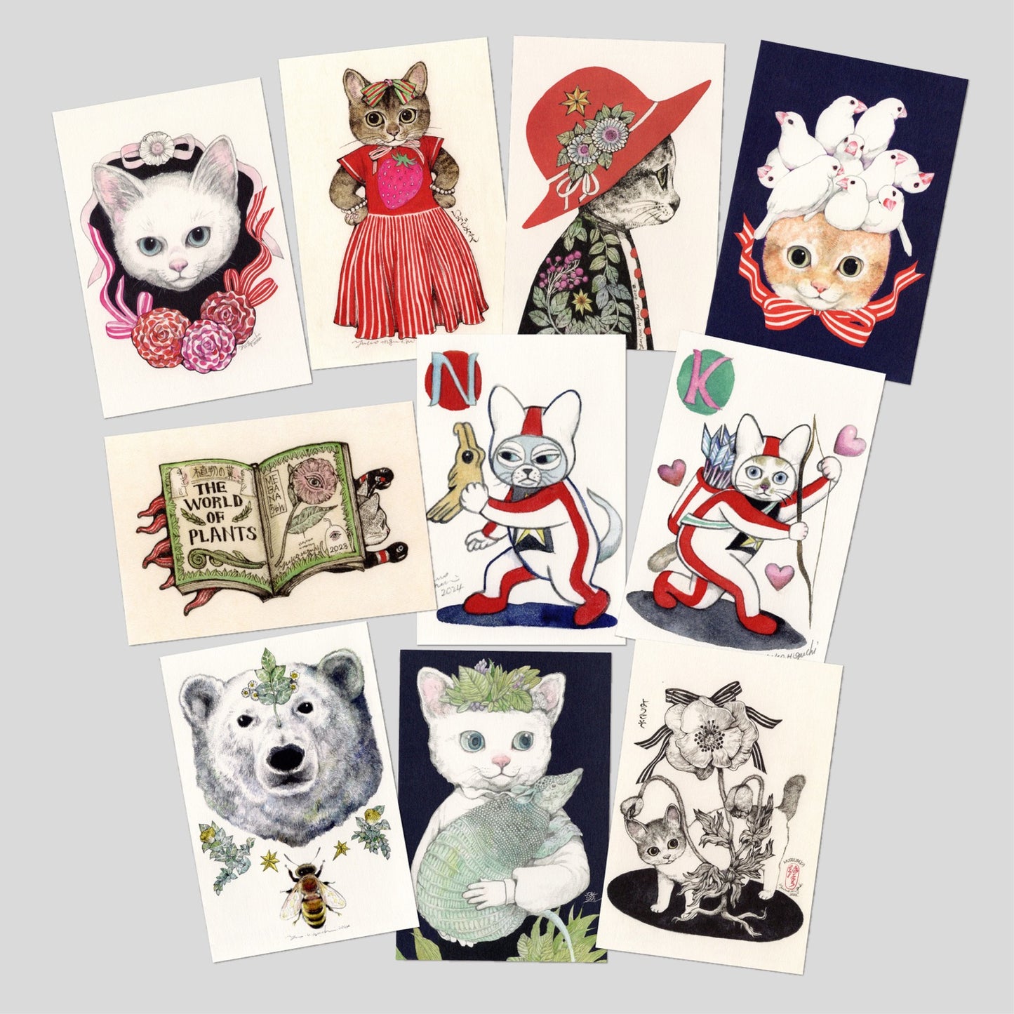 Set of 10 postcards (B)