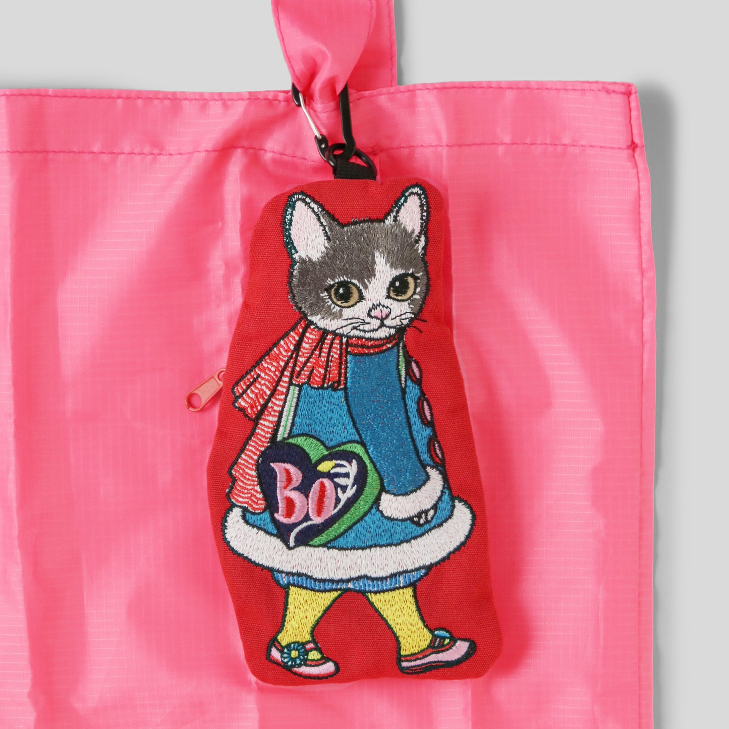 刺繍ポーチ入りエコバッグ　BO