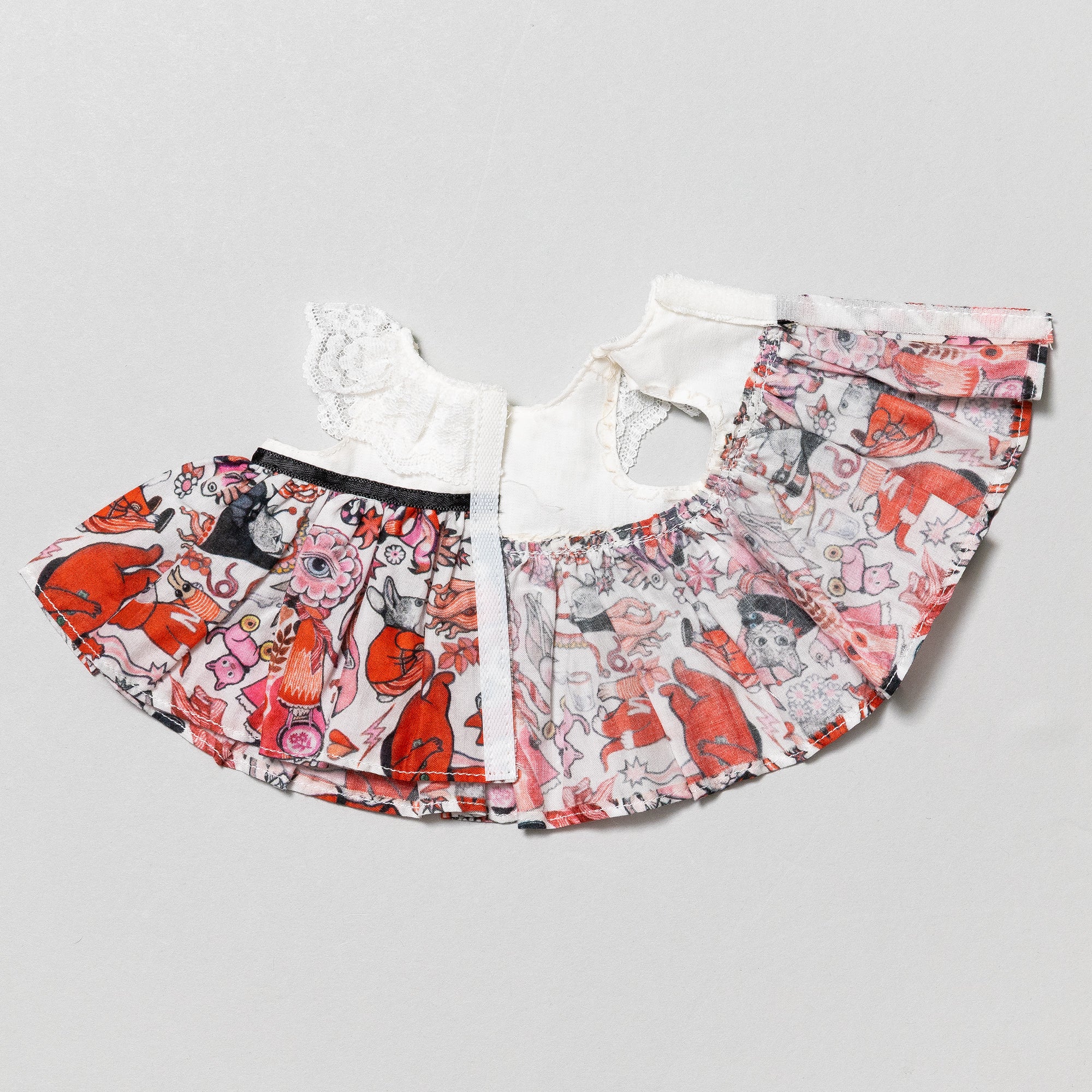 こはるのお洋服 Dress 白xRED – ボリス雑貨店