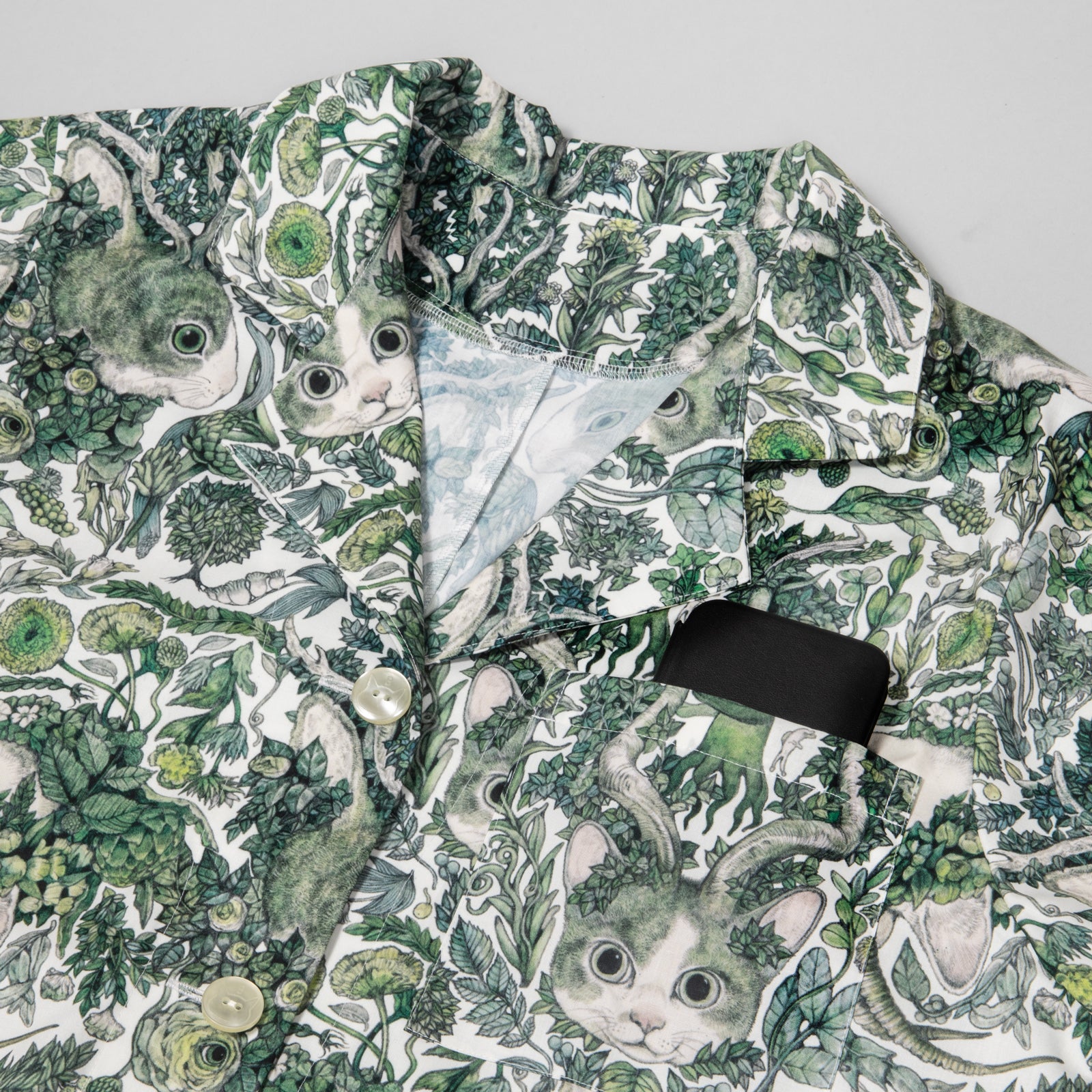 HORNS ロングシャツ ジャケット(WH) – ボリス雑貨店