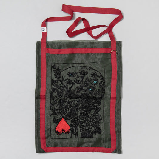 【予約】オーガンジー刺繍ショルダーバッグ髑髏（KH)