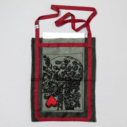 【予約】オーガンジー刺繍ショルダーバッグ髑髏（KH)