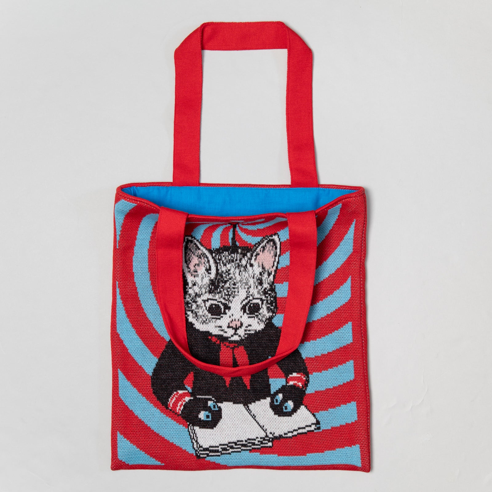 ニットトートバッグ GUSTAVEくん（勉強） – ボリス雑貨店