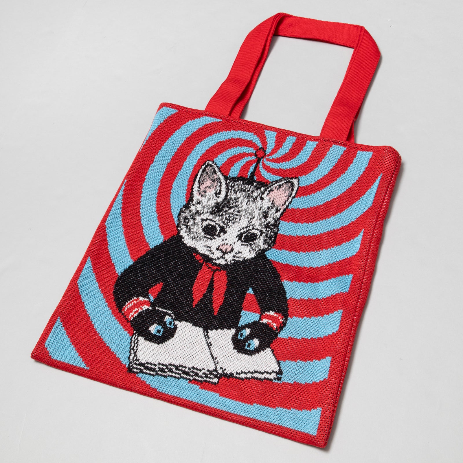 ニットトートバッグ GUSTAVEくん（勉強） – ボリス雑貨店