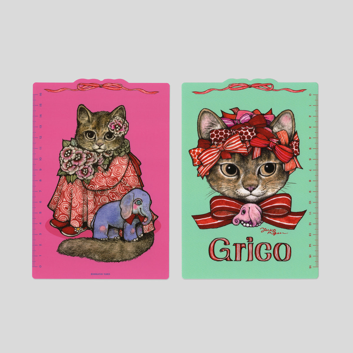 手帳用下敷き　Ribbon Girl's grico