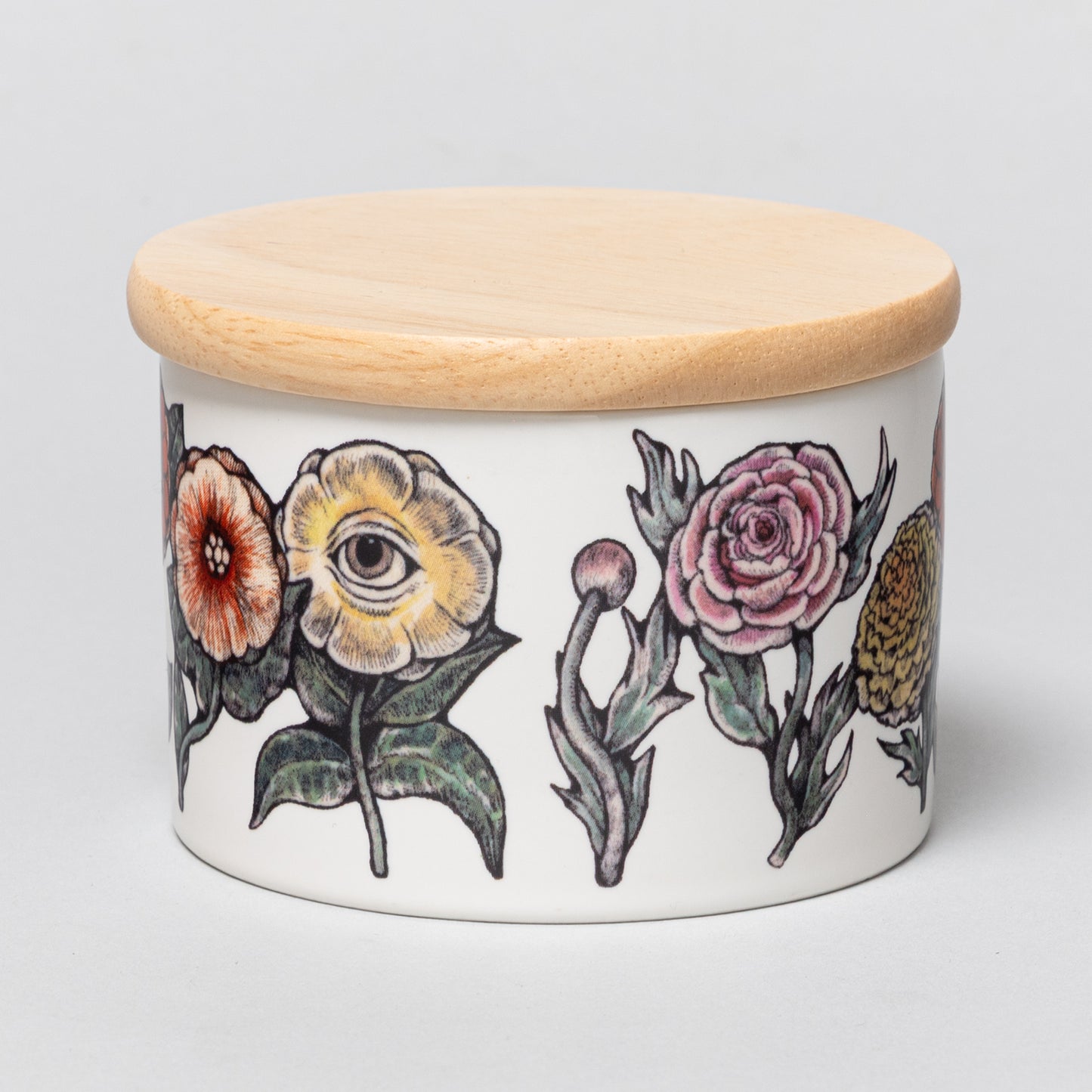 陶器キャニスターS　眼花