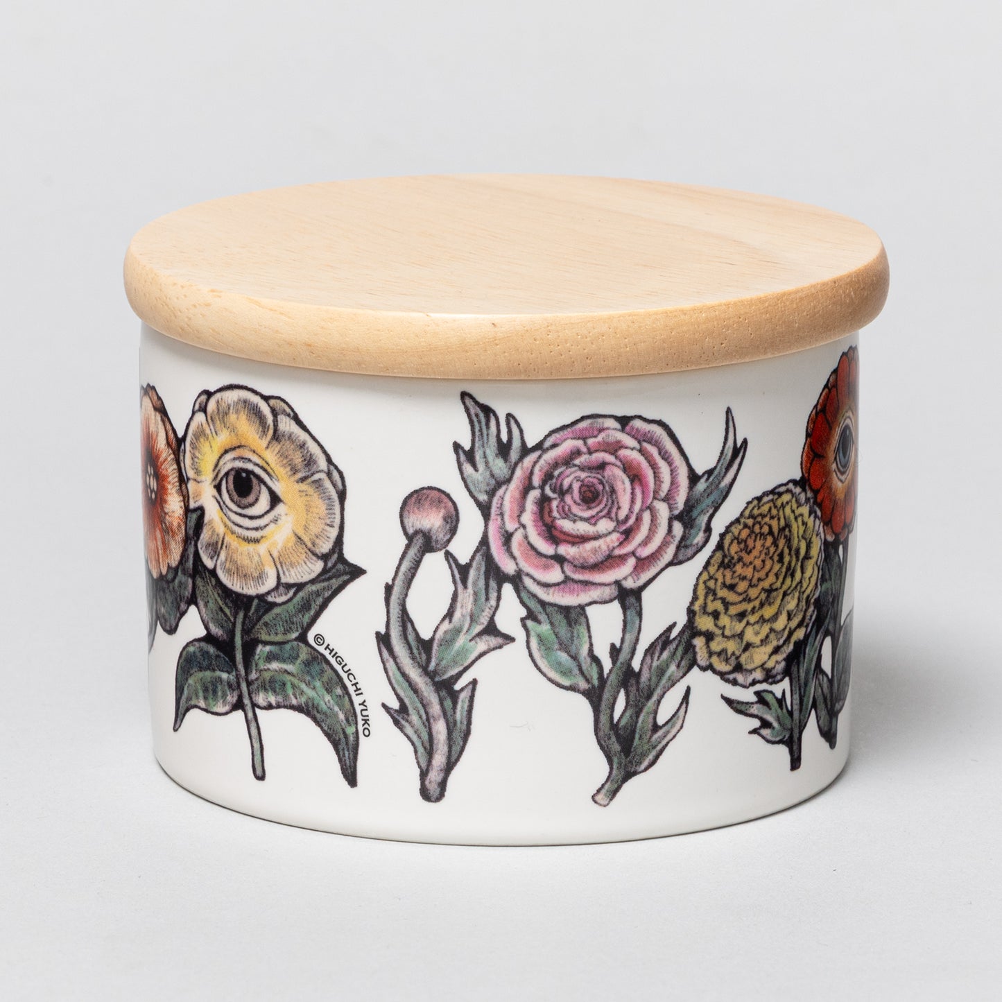 陶器キャニスターS　眼花