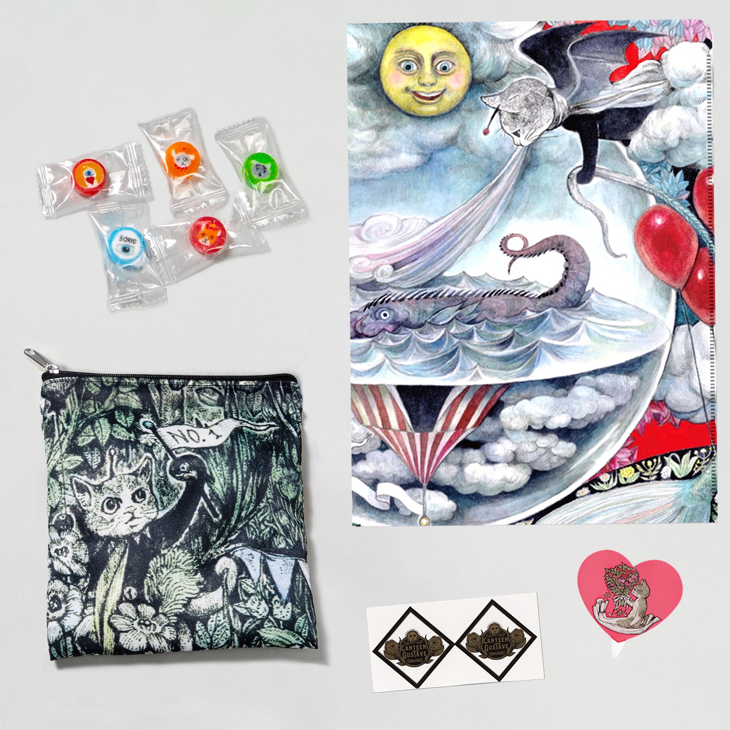 Boris candy clear file & TREE pouch set