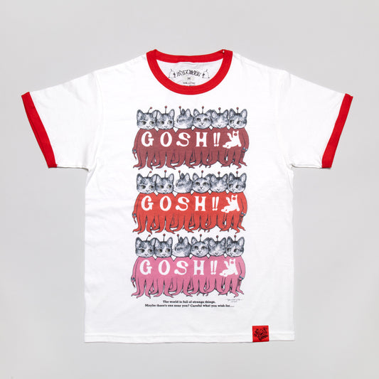 【受注】リンガーTシャツ レッド GOSH! GUSTAVE