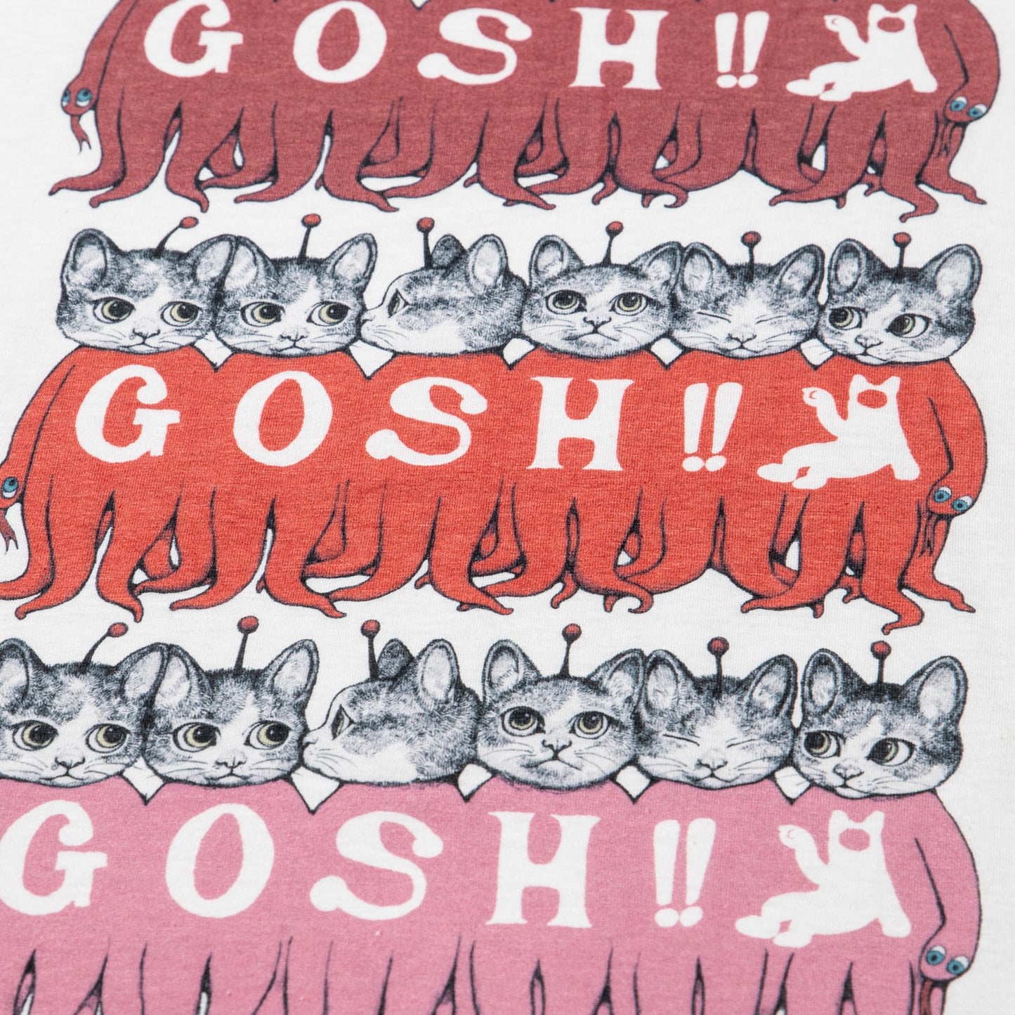 【受注】リンガーTシャツ レッド GOSH! GUSTAVE