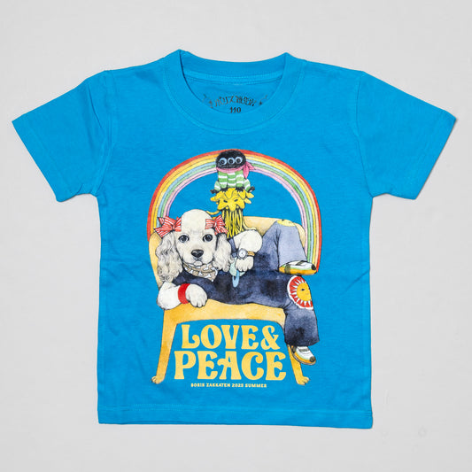 KIDS Tシャツ　LOVE＆PEACE（BL）