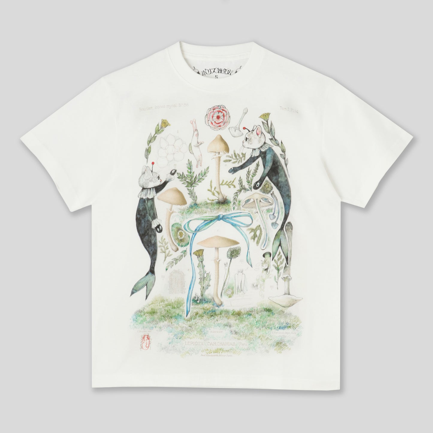Tシャツ　きのことギュスウオたち