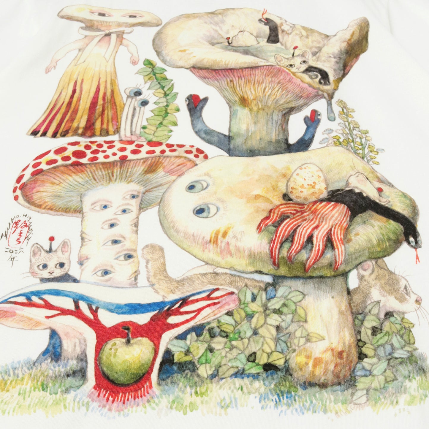 Tシャツ　きのこ風呂