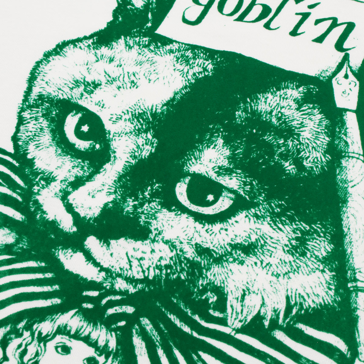 goblin ラグランT（WH）背面Victorianフロッキープリント