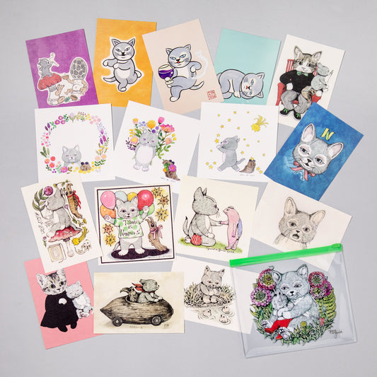 Postcard Set Koneko to Nyanko