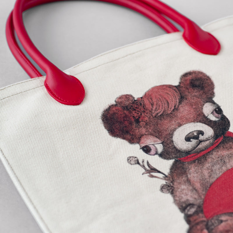 *End of reception* [Made-to-order] Bear Tote Bag Red