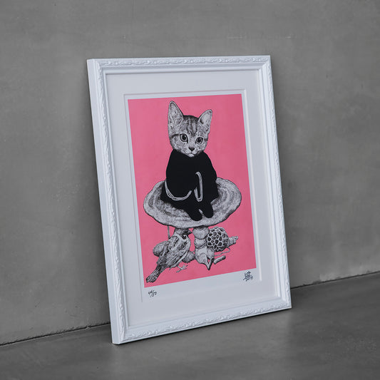 【額装】複製画 休憩