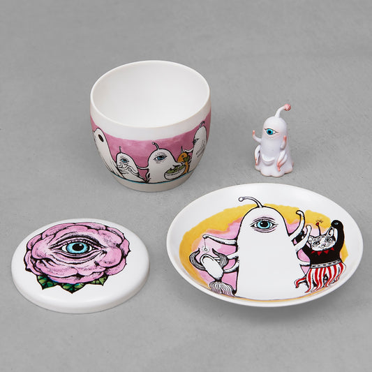 Kutaniyaki Teacup set Hitotsume-chan